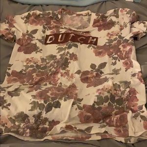 DUTCH BROS floral shirt